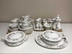 Eighty-nine pieces of Royal Albert Brigadoon tea and dinner china