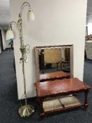 A contempoary framed mirror,