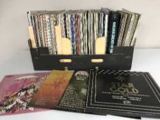 A box of LP records and box sets - Shirley Bassey, Boney M, 50's,