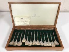 The Birmingham Mint, The Apostle Spoons, thirteen sterling silver spoons,