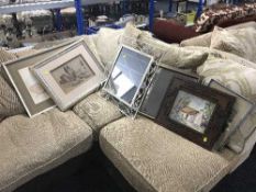 Early twentieth century continental school : A building by trees in a mountainous landscape,