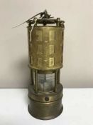 Koehler JPG brass miner's lamp (no key)