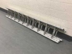 An Aluminium extension ladder