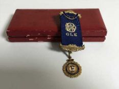A 9ct gold and enamel Royal Order of Buffaloes medal, 6.