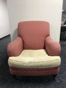 A Marks and Spencer's armchair upholstered in pink fabric