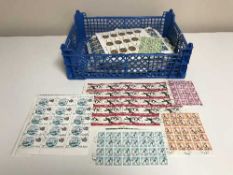 A basket of British stamp smiler sheets