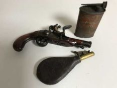 A 19th century style flintlock pistol,