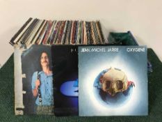 A box of LP records - Genesis, Heaven 17,