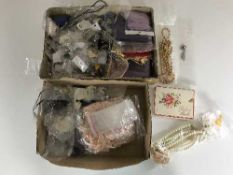 Two boxes of costume jewellery