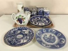 A tray of Ringtons mugs, caddies,