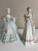 Two Coalport Femmes Fetale figurines - Mary Antoinette 3189/1250 together with Empress Josephine