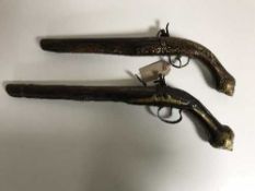 A 19th century style flintlock pistol,