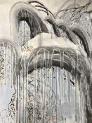 A roll of six un-framed oriental watercolours