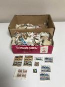 A box of loose stamps mainly European