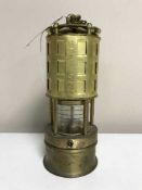 Koehler JPG brass miner's lamp with key