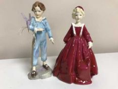 Two Royal Worcester figures - The Parakeet number 3087 and Grandmothers Dress 3081