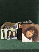 A box of lps and 45's including Patsy Cline,