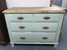 An Edwardian painted pine chest