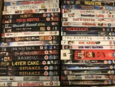 Five boxes of dvds approximately 200