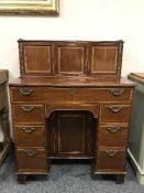 A late Victorian inlaid mahogany lady's writing desk
