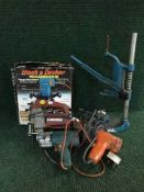 Two bundles of power tools, sash clamps,