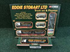 An Eddy Stobart die cast truck set and play mats,