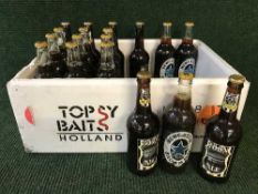 A box of eighteen bottles of Toon ale and Newcastle Brown ale including Alan Shearer testimonials