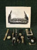 A territorial efficiency service medal with ribbon together with accompanying photograph and a