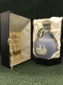A boxed Wedgwood Jasper ware decanter 750 ml Glenfiddich 21 year old pure malt scotch whisky
