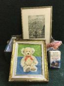 Two boxes of Le Creuset oven dish, Poole lidded tureen, avocado dishes, box of tankards,