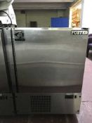 A Foster's stainless steel fridge