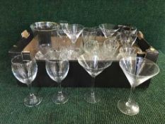 Two boxes of glassware,