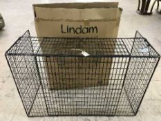 Two contemporary metal fire guards