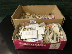 A box of loose stamps mainly European