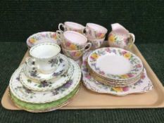 A tray of twenty piece Tuscan September song tea service,