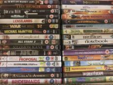 Five boxes of dvds approximately 200