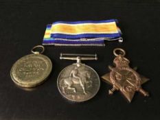 Three WW I medals awarded to DVR J W Shepherd R F A