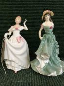 Two Royal Doulton figurines - Dawn HN 3600 together with Best Wishes HN 3971