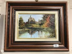 Dallas K Taylor : Walkworth Castle, oil on board, signed.