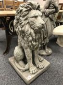 A garden statue : Lion