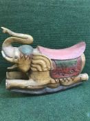 A hardwood child's rocking toy (Elephant)