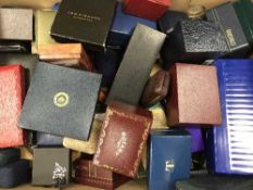 A box of a large quantity of jewellery boxes