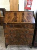 A mahogany Queen Anne style writing bureau