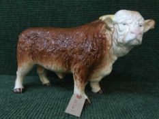 A large Melba ware Hereford Bull