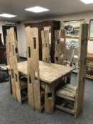 An impressive drift wood dining table, length 150 cm,
