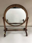 A Victorian mahogany toilet mirror