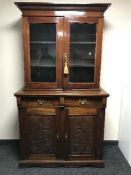 A Victorian mahogany glazed door bookcase