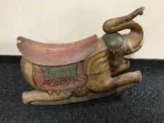 A hardwood child's rocking toy (Elephant)