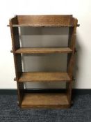 A set of oak open shelves