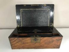 A Victorian inlaid mahogany music box